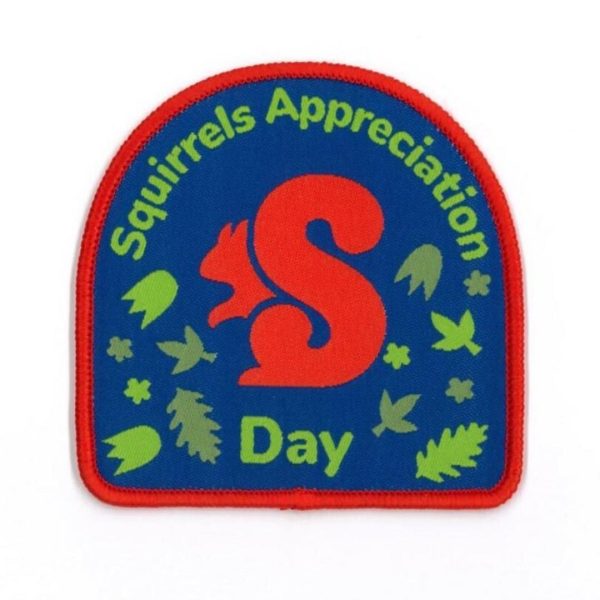 Squirrels Appreciation Day Woven Blanket Badge