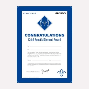Chief Scout's Diamond Award Certificate - Pack of 10